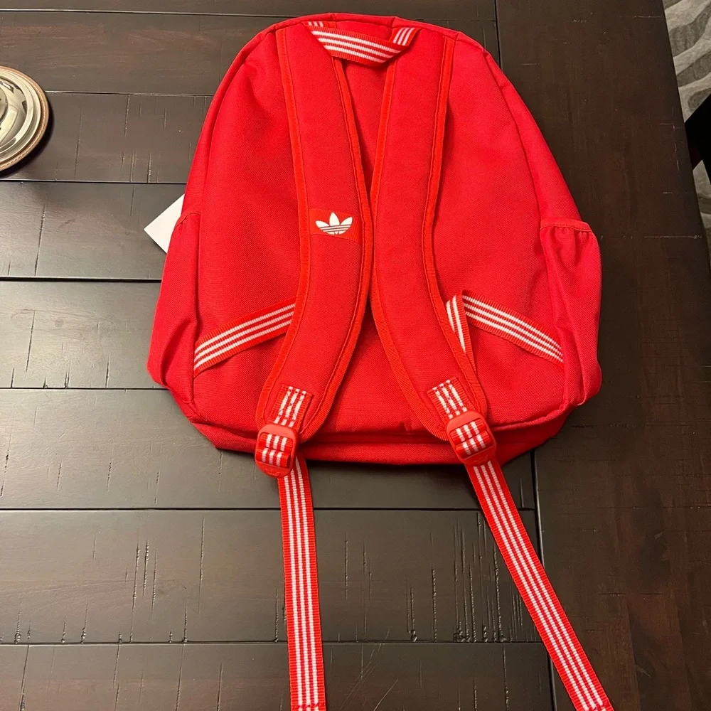 Adidas Trefoil Adicolor Backpack Book Bag Red New Boys Girls